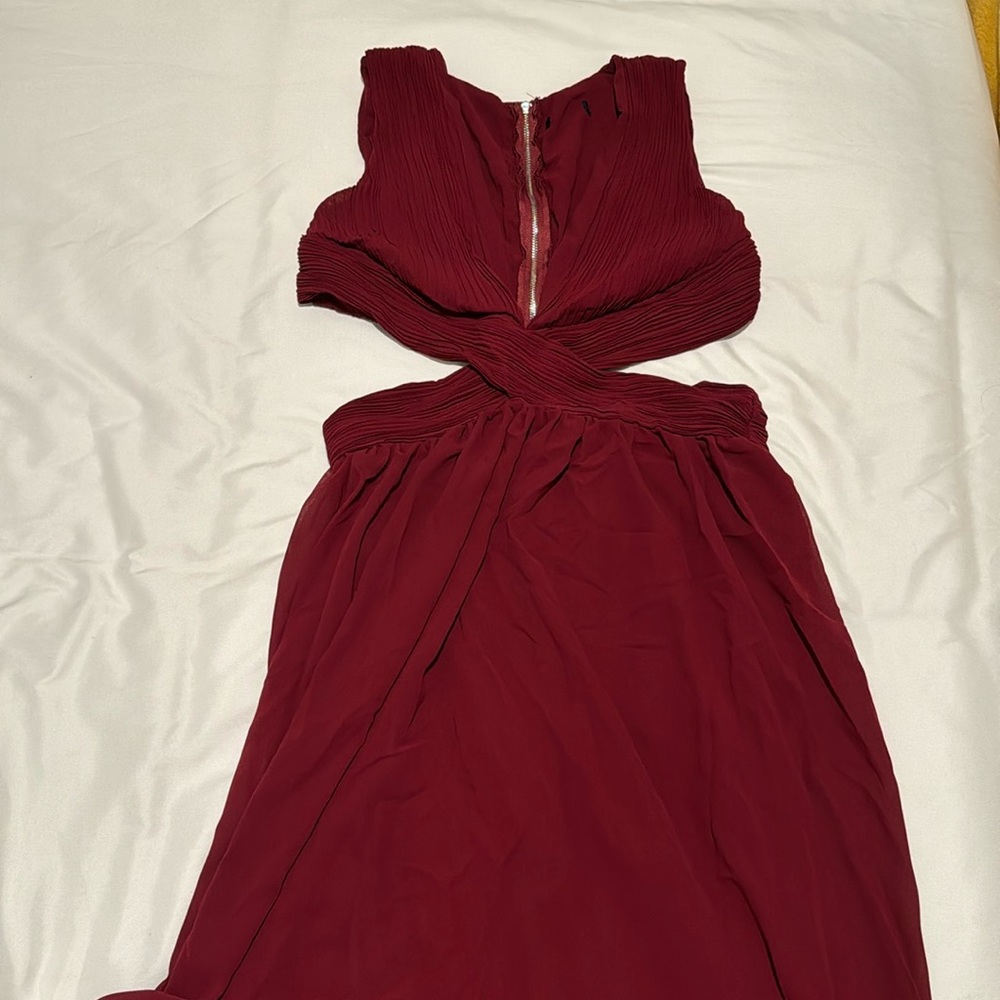 Wine maxi dress